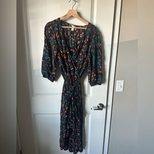 Ava & Viv Floral Long Sleeve High Low Dress
